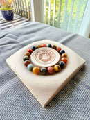 Natural Mixed Colour Tiger’s Eye Round Bead Bracelet – 10mm