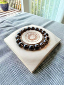 Natural Smoky Quartz Round Bead Bracelet – 11mm