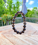 Natural Smoky Quartz Round Bead Bracelet – 11mm