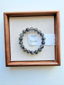 Natural Black Rutilated Quartz Round Bead Bracelet – 11mm