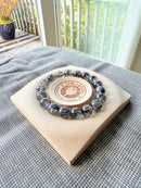 Natural Black Rutilated Quartz Round Bead Bracelet – 11mm
