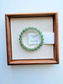Natural Green Rutilated Quartz Round Bead Bracelet – 9mm