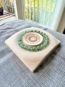 Natural Green Rutilated Quartz Round Bead Bracelet – 9mm