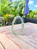 Natural Green Rutilated Quartz Round Bead Bracelet – 9mm