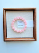 Natural Rose Quartz Round Bead Bracelet – 10mm / 12mm