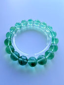 Natural Green Fluorite Round Bead Bracelet – 11mm