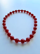 Natural Red Agate 2-Loop Round Bead Bracelet – 10mm