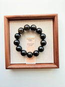 Natural Gold Obsidian Round Bead Bracelet – 18mm