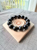Natural Gold Obsidian Round Bead Bracelet – 18mm