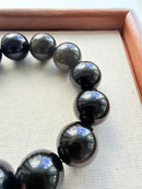 Natural Gold Obsidian Round Bead Bracelet – 18mm