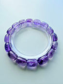 Natural Amethyst Barrel Bead Bracelet – Approx. 13 × 8mm