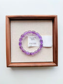 Natural Amethyst Barrel Bead Bracelet – Approx. 13 × 8mm