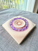Natural Amethyst Barrel Bead Bracelet – Approx. 13 × 8mm