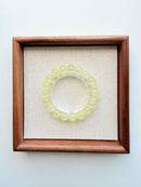 Natural Lemon Citrine Round Bead Bracelet – 10mm