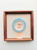 Natural Blue Topaz Round Bead Bracelet – 8mm / 9mm