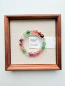 Natural Multi-Color Quartz Round Bead Bracelet – 10mm