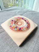 Natural Multi-Color Quartz 3-Loop Round Bead Bracelet – 6mm
