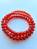 Natural Red Agate 3-Loop Bracelet – 6mm