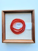 Natural Red Agate 3-Loop Bracelet – 6mm