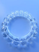 Natural Clear Quartz Diamond-Cut Bead Bracelet