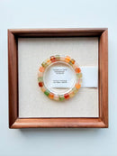 Natural Candy Agate Straight-Cut Bead Bracelet