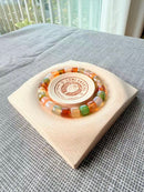 Natural Candy Agate Straight-Cut Bead Bracelet
