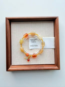 Natural Candy Agate Dangle Bead Bracelet