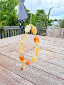 Natural Candy Agate Dangle Bead Bracelet