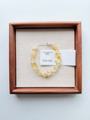 Natural Citrine Tumbled Chip Floral Bracelet