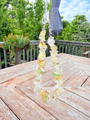 Natural Citrine Tumbled Chip Floral Bracelet