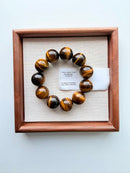 Natural Golden Tiger’s Eye Round Bead Bracelet – 19mm