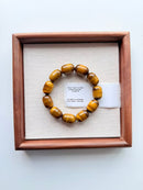 Natural Golden Tiger’s Eye Barrel Bead Bracelet