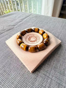 Natural Golden Tiger’s Eye Barrel Bead Bracelet
