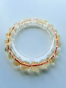 Yellow Aura Quartz Round Bead Bracelet – 9mm