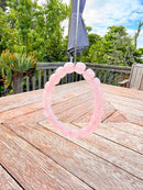 Natural Rose Quartz Barrel Bead Bracelet