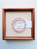 High-Clarity Natural Amethyst Barrel Bead Bracelet