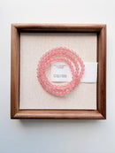 Natural Strawberry Quartz Round Bead 3-Loop Bracelet – 6mm