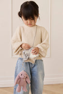 JAMIE KAY SNUGGLE BUNNIES - PENELOPE THE BUNNY KEY CHARM - PERIWINKLE 15CM