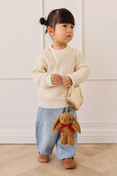 JAMIE KAY SNUGGLE BUNNIES - PENELOPE THE BUNNY KEY CHARM - TOFFEE 15CM