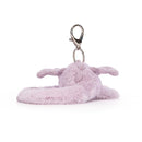 JELLYCAT LAVENDER DRAGON BAG CHARM LAVENDER & GLITTER 12X8X22 CM