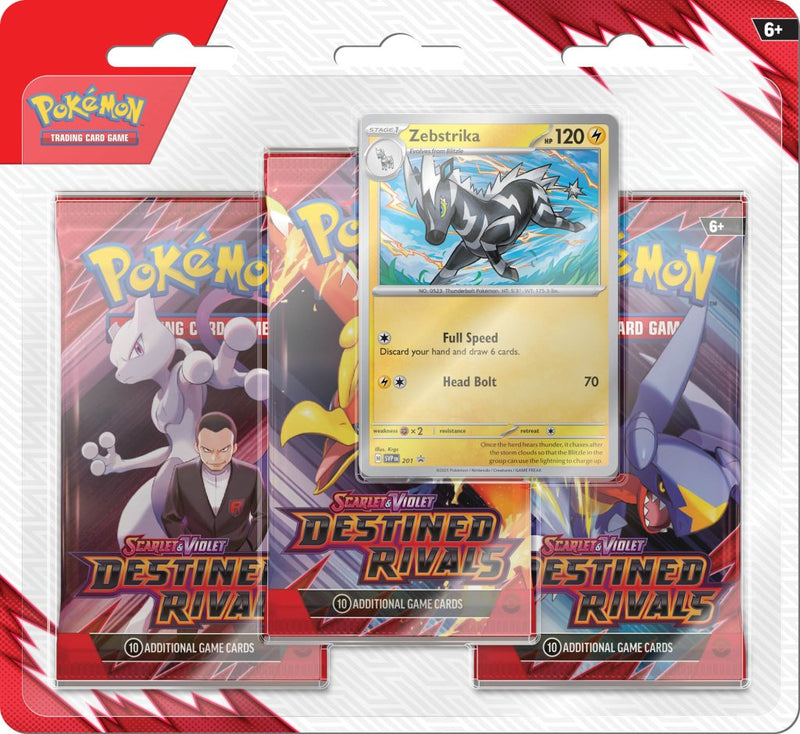 Pokemon TCG: Scarlet & Violet Destined Rivals Three booster blister (Pre-Order)