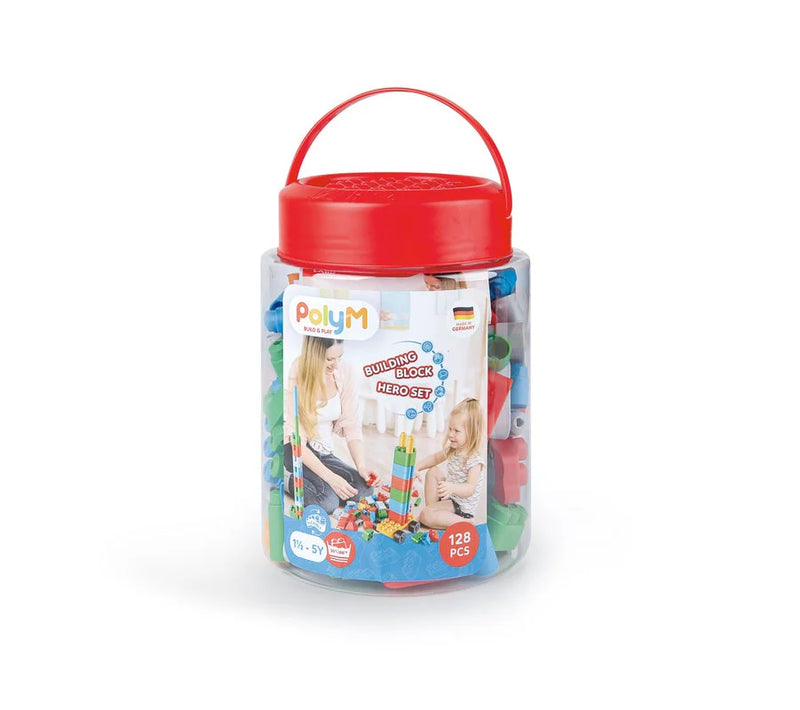 Hape PolyM Building Block Tub - 128p
