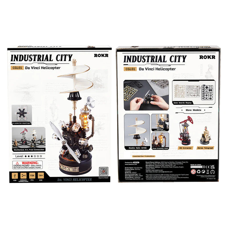 Robotime ROKR Da Vinci Helicopter Mechanical 3D Puzzle CGL01 (Pre-Order)