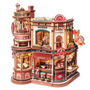 Robotime ROKR Dream Coffee Factory Music Box Wooden 3D Puzzle EAB02