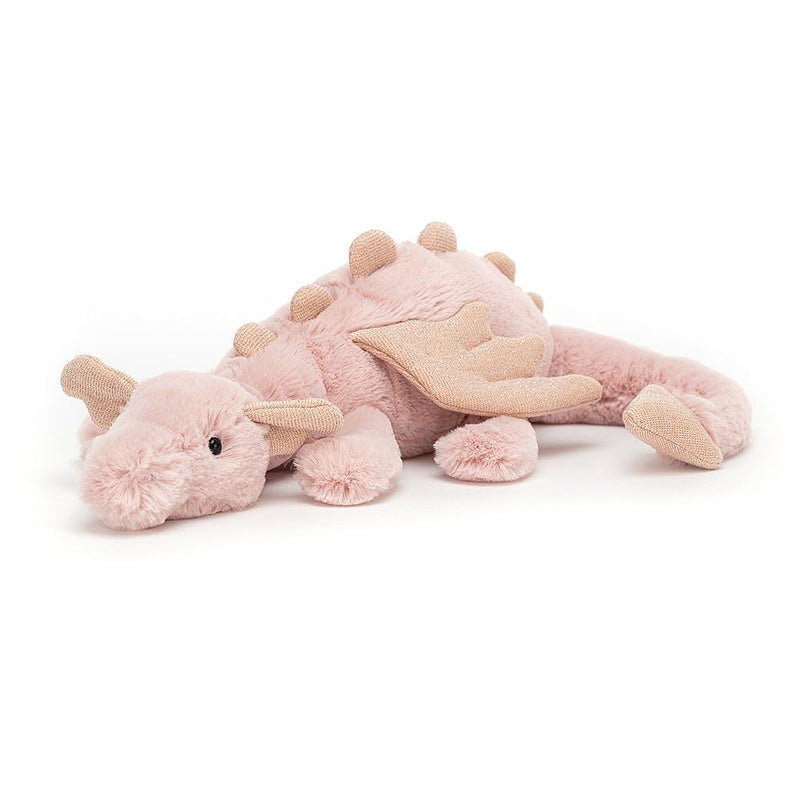 JELLYCAT ROSE DRAGON MEDIUM PINK 14X50X12 CM