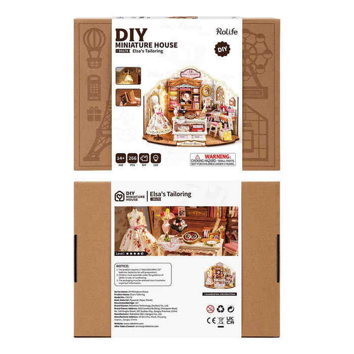 Robotime Rolife Elsa's Tailoring DIY Miniature House DG178 (Pre-Order)