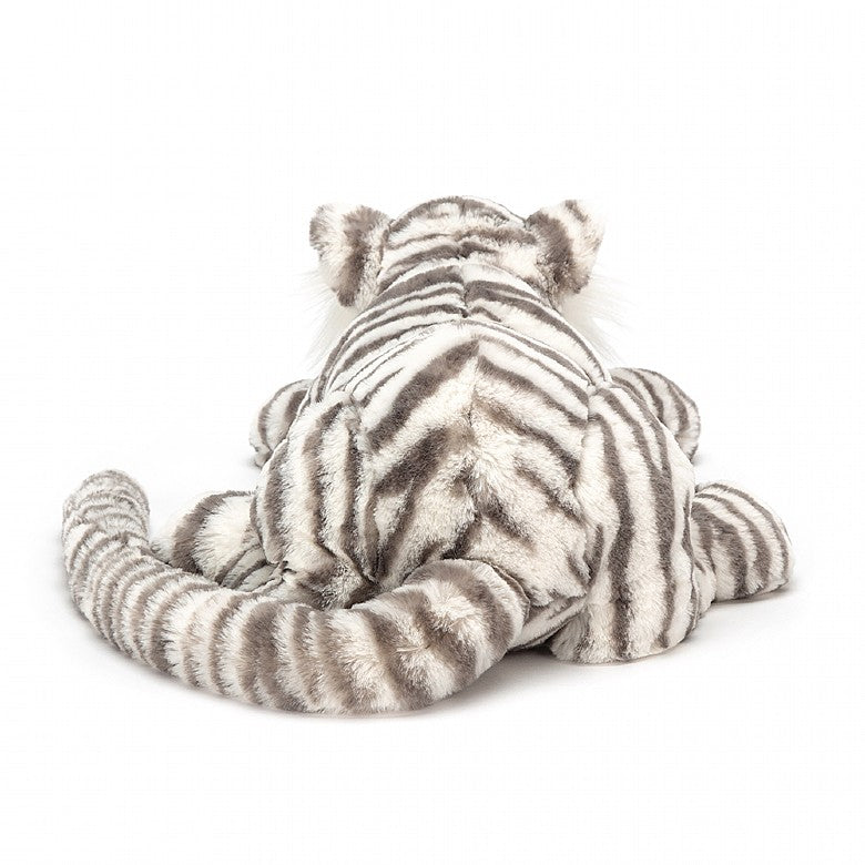 JELLYCAT SACHA SNOW TIGER LITTLE GREY & WHITE L8XW29XH8 CM