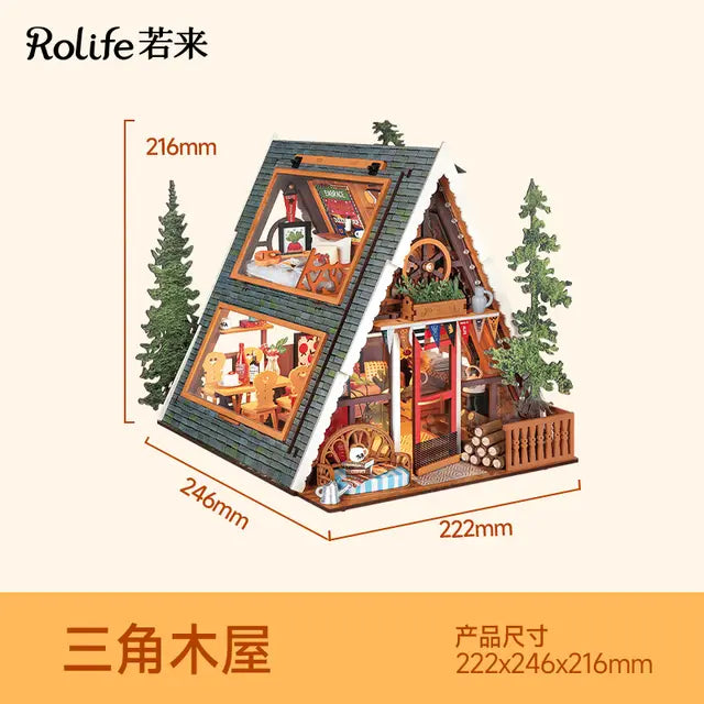 Robotime  Rolife A-Frame Cabin DIY Miniature House DG181 (Pre-Order)