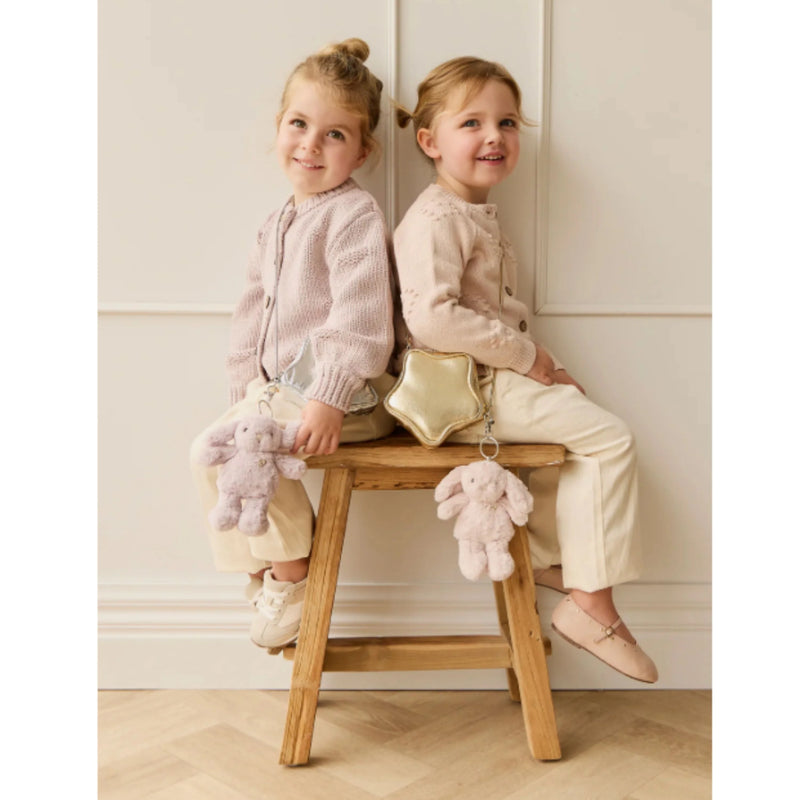 JAMIE KAY SNUGGLE BUNNIES - PENELOPE KEY CHARM - VIOLET 15CM