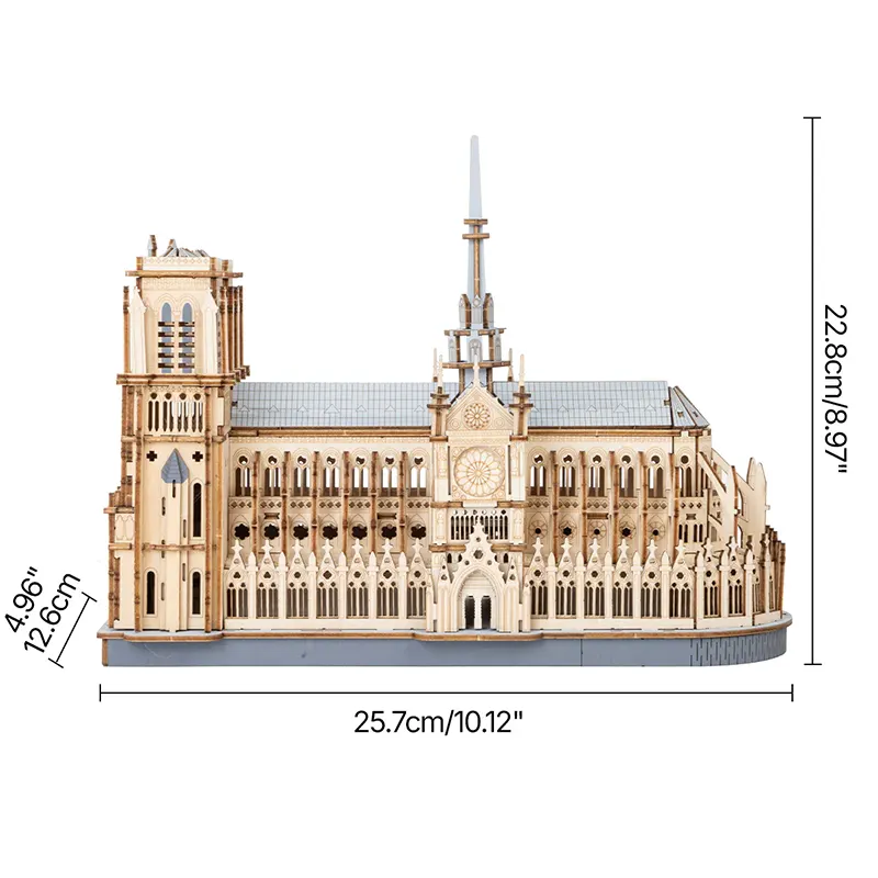 Robotime Rowood Paris Cathedral TG511 3D Wooden Puzzle (Pre-Order)